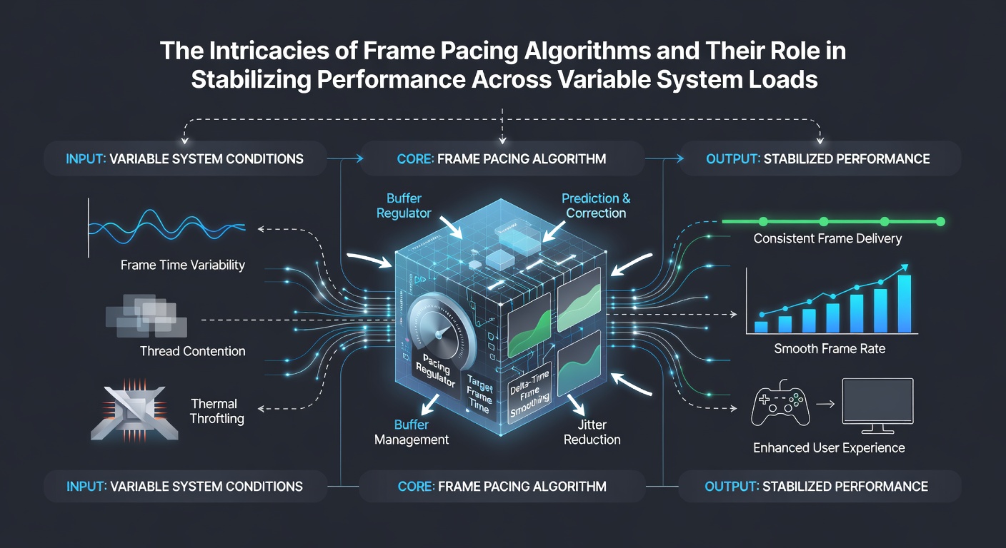 Visualization of frame timing adjustments during fluctuating server ticks in multiplayer persistent environments