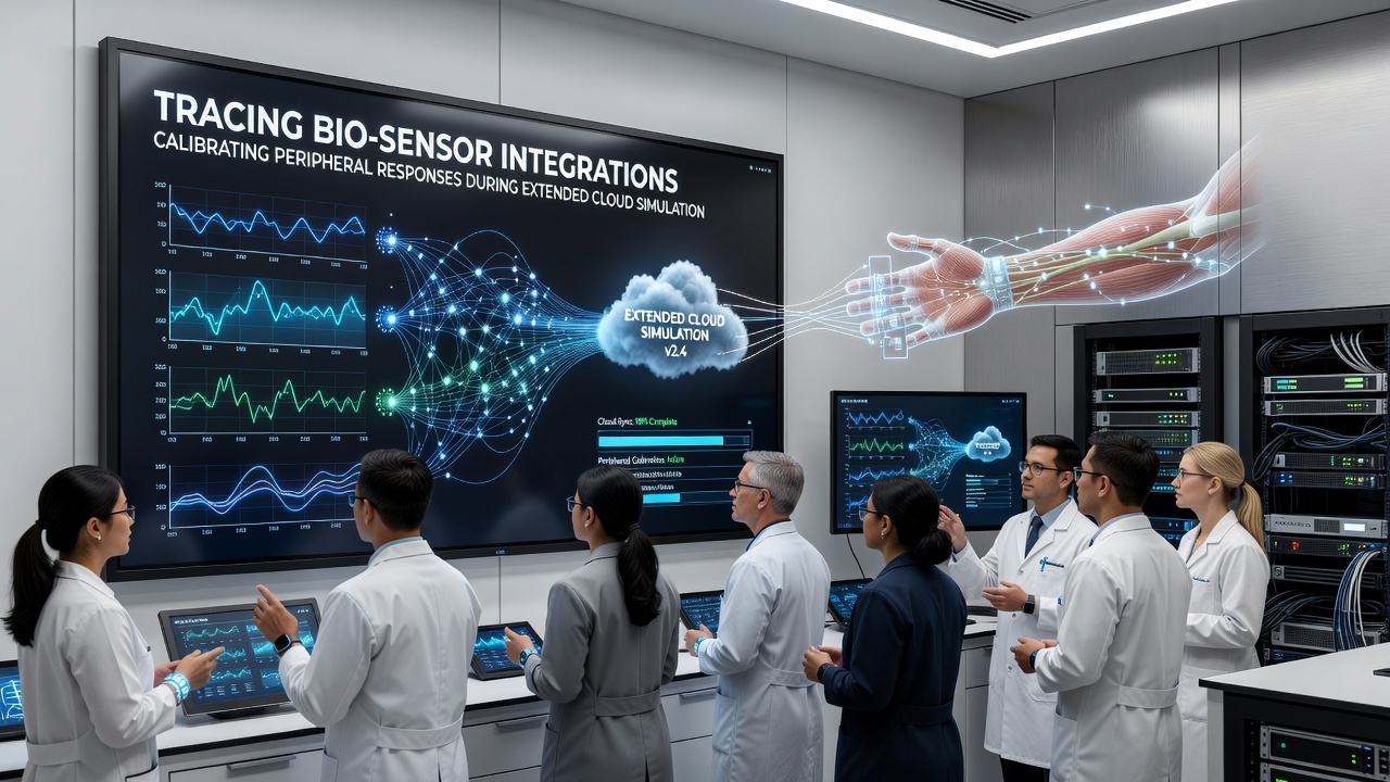 Peripheral calibration interface responding to biosensor data under fluctuating network loads