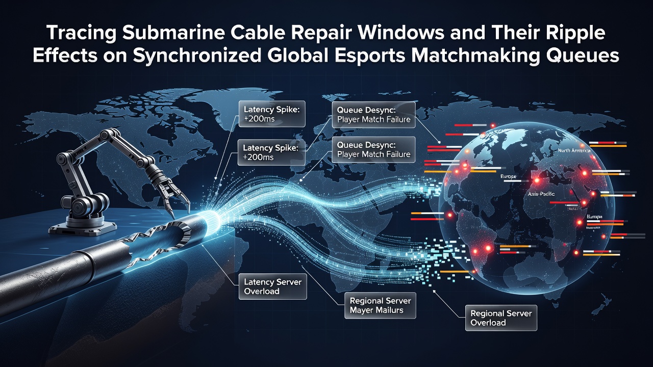 Submarine cable repair vessel conducting maintenance on undersea fiber optic lines that support global data routes