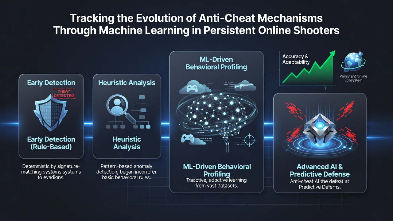 Data visualization of anti-cheat ML model performance metrics over time
